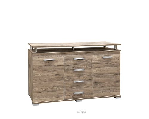 160-as 2 ajtós 4 fiókos komód tetővel