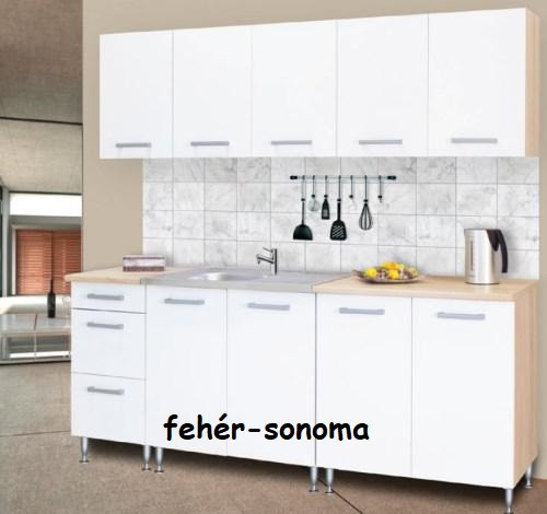 Anikó konyhabútor sonoma 2 MÉLY MEDENCÉS MOSOGATÓTÁLCÁVAL