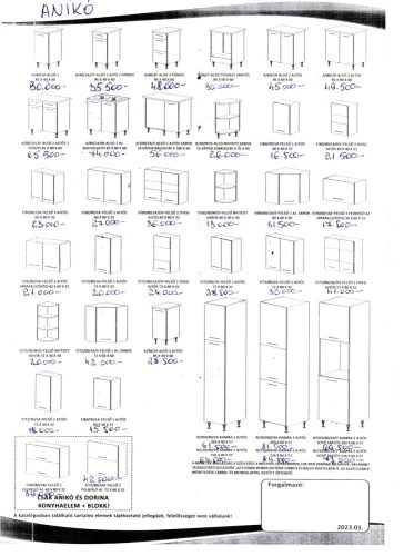 Anikó konyhabútor trüffel 1 MÉLY ÉS CSEPEGTETŐS MOSOGATÓTÁLCÁVAL