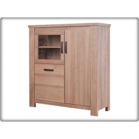 Modena 9508 magas komód 2 ajtós 1 üvegajtós 