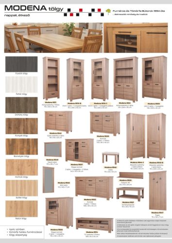 Modena 9508 magas komód 2 ajtós 1 üvegajtós 