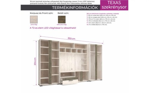 Texas szekrénysor