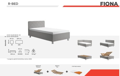 Fiona körbe támlás heverő állítható ágyráccsal