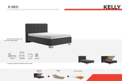 Kelly 140-es franciaágy állítható ágyráccsal