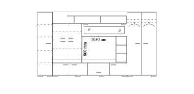 Márta 3 szekrénysor